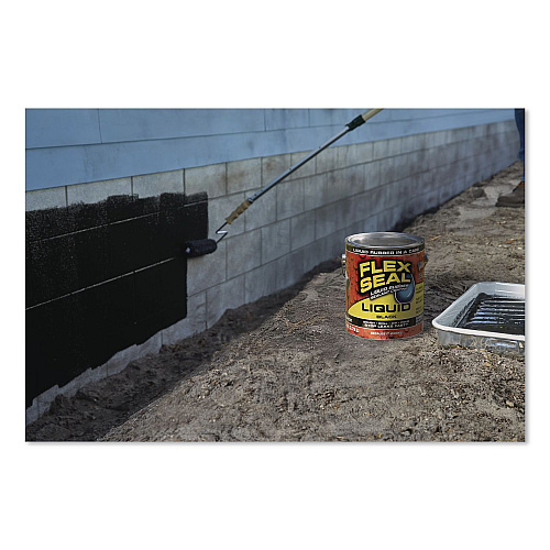 Flex Seal Liquid Rubber Sealant Coating Liquid, 1 gal Can, Dries Black, 2/Carton (US855BLK012)