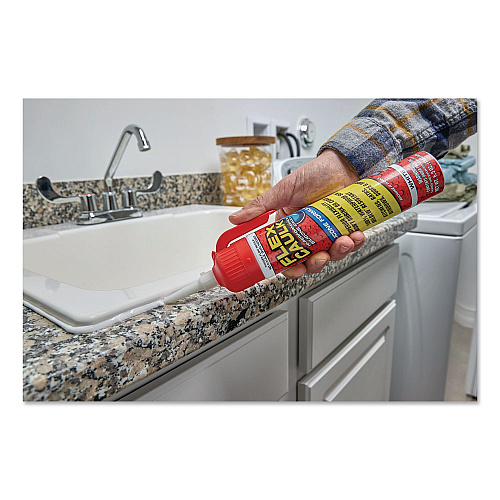 Flex Seal Flex Caulk Hi-Performance Silicone Caulk, 6.5 oz Aerosol Can, Dries White, 4/Carton (US600WHT200)