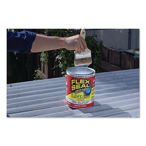 Flex Seal Liquid Rubber Sealant Coating Liquid, 1 gal Can, Dries Clear, 2/Carton (US855CLR012)