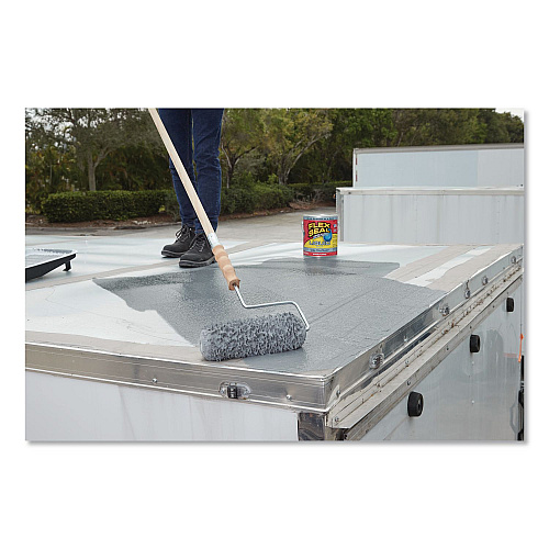 Flex Seal Liquid Rubber Sealant Coating Liquid, 1 gal Can, Dries Gray, 2/Carton (US855GRY012)