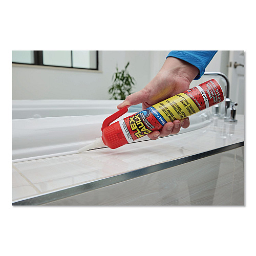 Flex Seal Flex Caulk Hi-Performance Silicone Caulk, 6.5 oz Aerosol Can, Dries White, 4/Carton (US600WHT200)