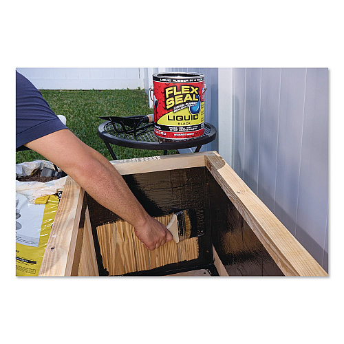 Flex Seal Liquid Rubber Sealant Coating Liquid, 1 gal Can, Dries Black, 2/Carton (US855BLK012)