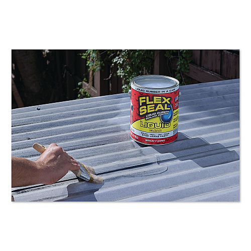 Flex Seal Liquid Rubber Sealant Coating Liquid, 1 gal Can, Dries Clear, 2/Carton (US855CLR012)