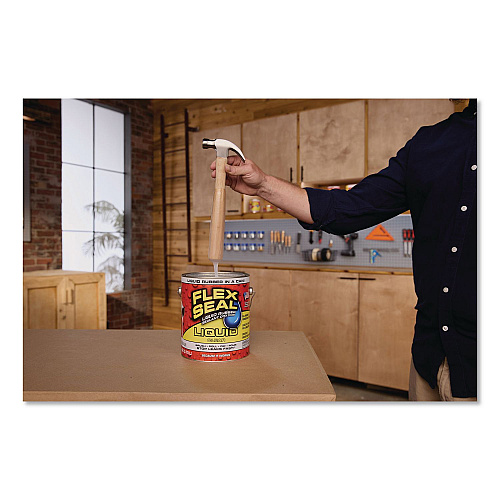 Flex Seal Liquid Rubber Sealant Coating Liquid, 1 gal Can, Dries Clear, 2/Carton (US855CLR012)