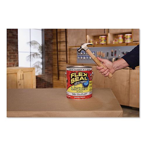 Flex Seal Liquid Rubber Sealant Coating Liquid, 1 gal Can, Dries Clear, 2/Carton (US855CLR012)