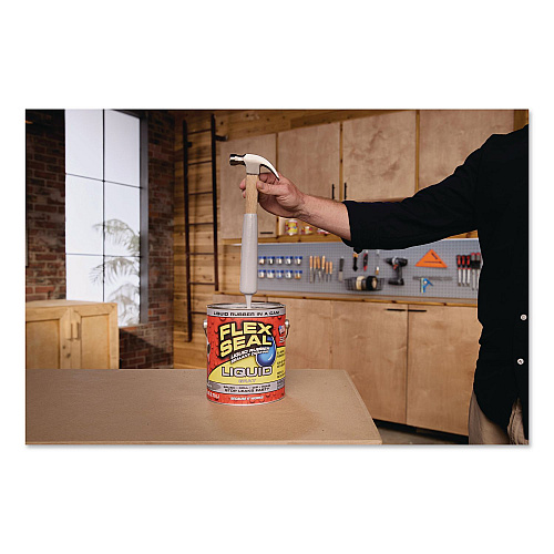 Flex Seal Liquid Rubber Sealant Coating Liquid, 1 gal Can, Dries Gray, 2/Carton (US855GRY012)