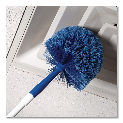Carlisle Flo-Pac Round Duster with Soft Flagged PVC Bristles, 7", Blue, Dozen (36340414DZ)