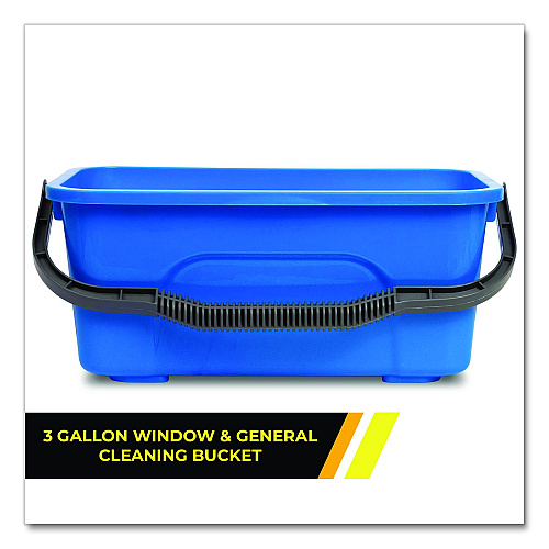 Gritt Commercial Window and General Cleaning Bucket, 3 gal, Blue (GRI183)