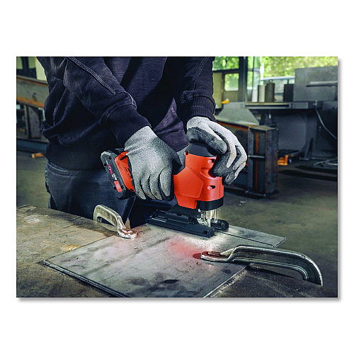 Fein 18V F-IRON Jig 26 AS Cordless Jigsaw Kit for Metal/Wood with 2 Batteries (4 Ah), 3,000 SPM, -45 to +45 Degree Bevel Range (71360562090)