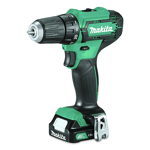 Makita FD09R1 12V MAX CXT Lithium-Ion 3/8" Cordless Drill Driver Kit with Two Batteries (2 Ah), (Reconditioned) (FD09R1R)