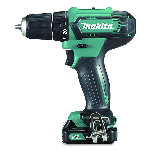 Makita FD09R1 12V MAX CXT Lithium-Ion 3/8" Cordless Drill Driver Kit with Two Batteries (2 Ah), (Reconditioned) (FD09R1R)