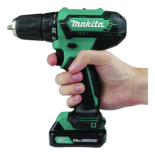 Makita FD09R1 12V MAX CXT Lithium-Ion 3/8" Cordless Drill Driver Kit with Two Batteries (2 Ah), (Reconditioned) (FD09R1R)
