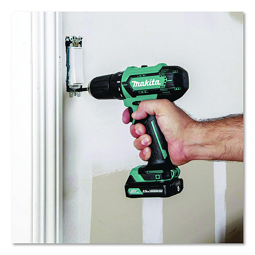 Makita FD09R1 12V MAX CXT Lithium-Ion 3/8" Cordless Drill Driver Kit with Two Batteries (2 Ah), (Reconditioned) (FD09R1R)