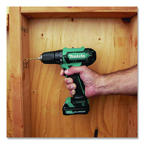 Makita FD09R1 12V MAX CXT Lithium-Ion 3/8" Cordless Drill Driver Kit with Two Batteries (2 Ah), (Reconditioned) (FD09R1R)
