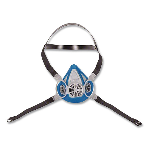 MSA Advantage 200 LS Respirator with Two-Piece Neckstrap, Medium, Blue (815692)