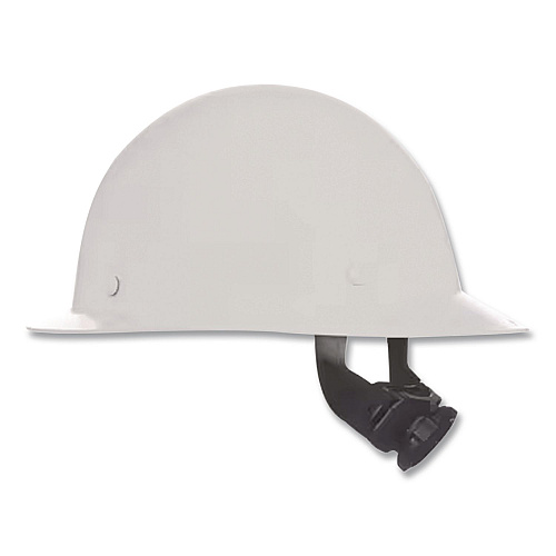 MSA Skullgard Protective Hard Hats, Full Brim, Fas-Trac III Ratchet Suspension, One Size Fits Most (6.5 to 8), White (475408)