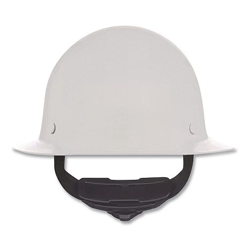MSA Skullgard Protective Hard Hats, Full Brim, Fas-Trac III Ratchet Suspension, One Size Fits Most (6.5 to 8), White (475408)