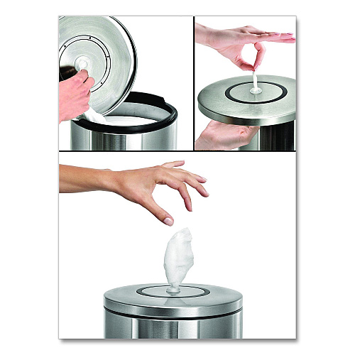 Gritt Commercial Stainless Steel Tabletop Wipes Dispenser, 10 x 10 x 11.75, Brushed Stainless Steel (GRI510T)