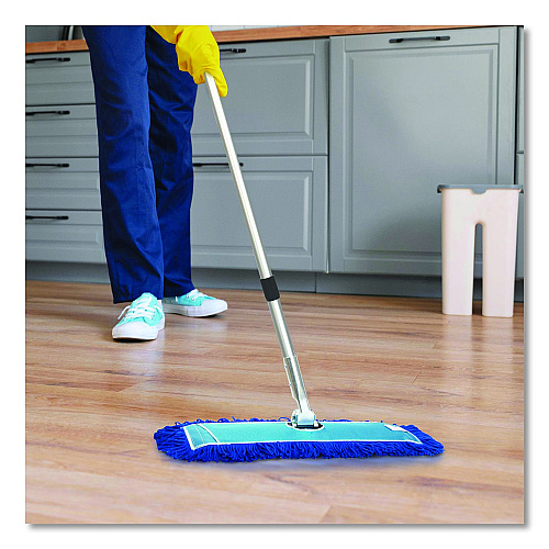 Gritt Commercial Microfiber Looped Dust Mop Pad Head, 24 x 5, Blue (GRI18224)