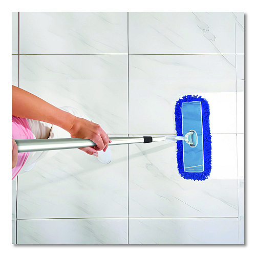Gritt Commercial Microfiber Looped Dust Mop Pad Head, 24 x 5, Blue (GRI18224)