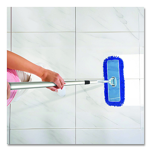 Gritt Commercial Microfiber Looped Dust Mop Pad Head, 24 x 5, Blue, 12/Carton (GRI1822412PK)