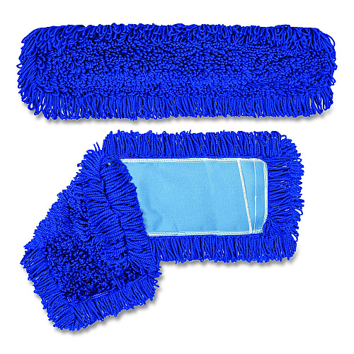Gritt Commercial Microfiber Looped Dust Mop Pad Head, 36 x 5, Blue, 12/Carton (GRI1823612PK)