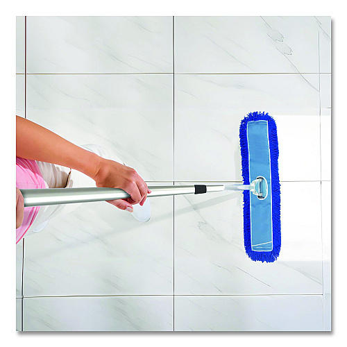 Gritt Commercial Microfiber Looped Dust Mop Pad Head, 48 x 5, Blue, 6/Pack (GRI182486PK)