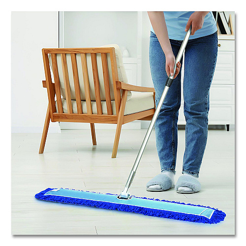 Gritt Commercial Microfiber Looped Dust Mop Pad Head, 60 x 5, Blue (GRI18260)