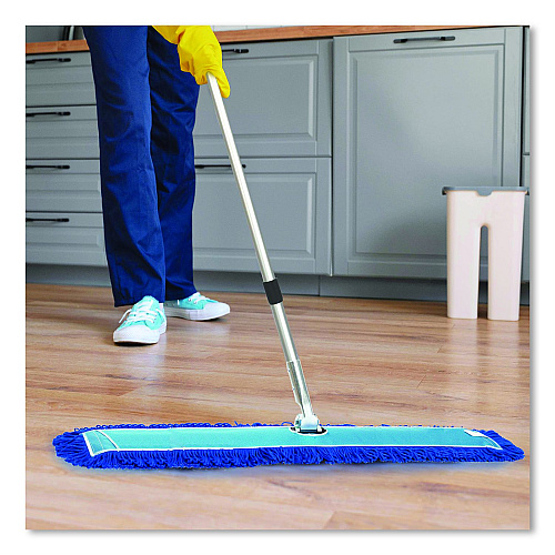 Gritt Commercial Microfiber Looped Dust Mop Pad Head, 60 x 5, Blue, 3/Pack (GRI182603PK)
