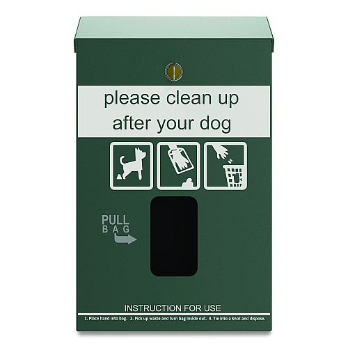 Furloo Wall-Mount Pet Waste Header Bag Dispenser, Green (FLO13HDG)