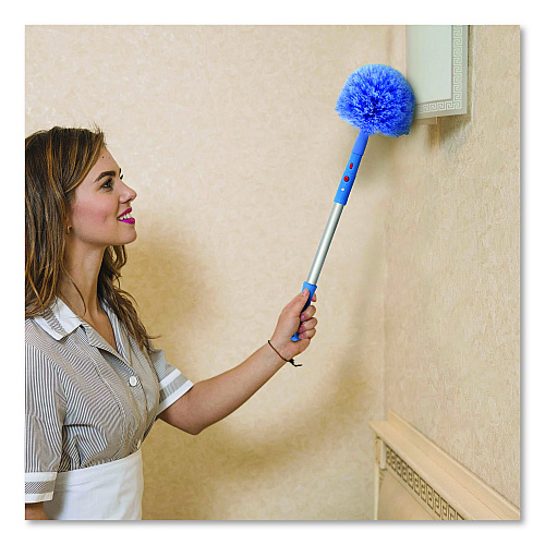 Gritt Commercial Cobweb/Corner Duster Brush with 20" Pole, 3/Kit (GRI1083PK)