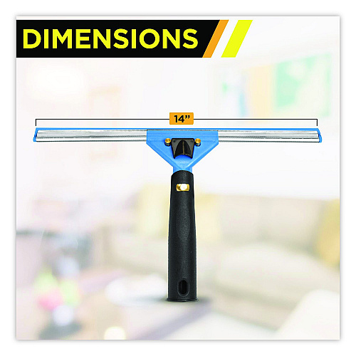 Gritt Commercial Swivel Window Squeegee with Quick Release, 14" Wide Blade (GRI129)
