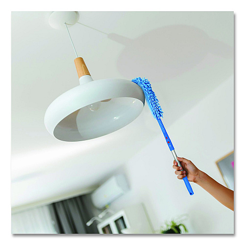 Gritt Commercial Flexible Wand Duster with Microfiber and Chenille Sleeve and 20" Pole (GRI17520I)