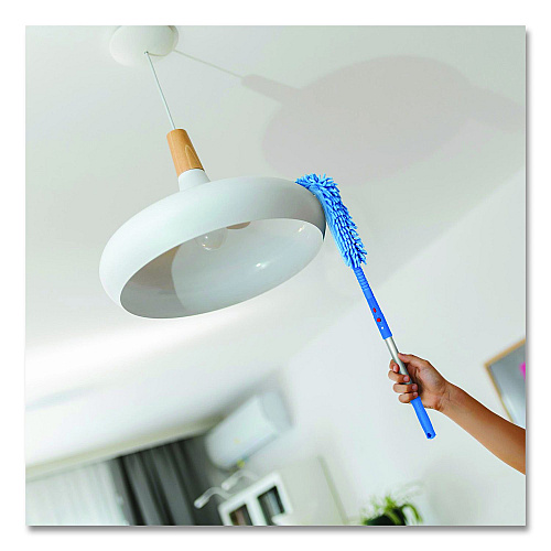 Gritt Commercial Flexible Wand Duster with Microfiber and Chenille Sleeve and 20" Pole, 2/Kit (GRI17520I2PK)