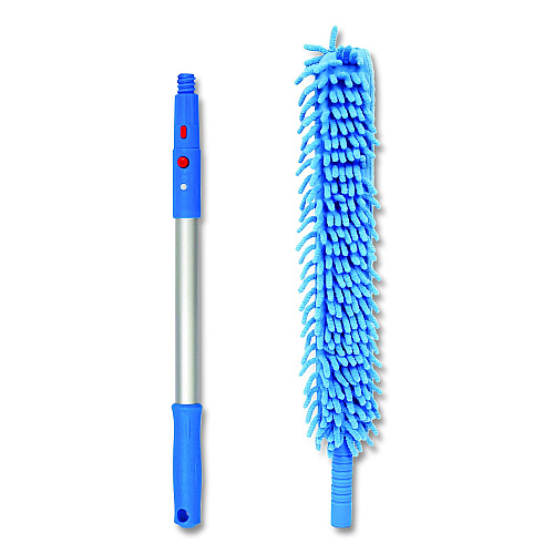 Gritt Commercial Flexible Wand Duster with Microfiber and Chenille Sleeve and 20" Pole, 2/Kit (GRI17520I2PK)