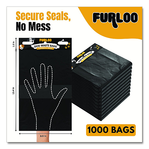 Furloo Pet Waste Station Starter Kit with Header Bag Dispenser, Bags and Liners, 11.5 gal, Top Door, Green (FLO1HSGB)