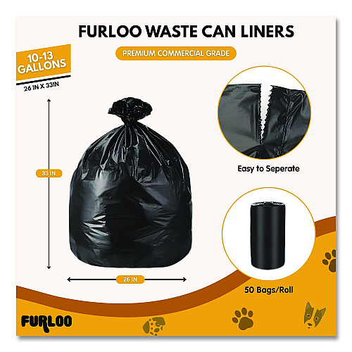 Furloo Pet Waste Station Starter Kit with Header Bag Dispenser, Bags and Liners, 11.5 gal, Top Door, Green (FLO1HSGB)