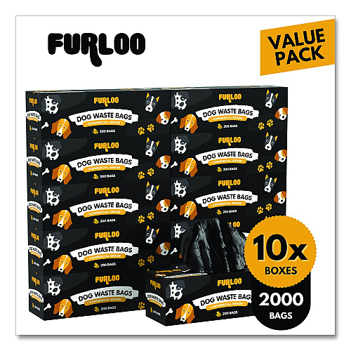 Furloo Pet Waste Station Starter Kit with Roll Bag Dispenser, Bags and Liners, 11.5 gal, Top Door, Green (FLO1RSGB)