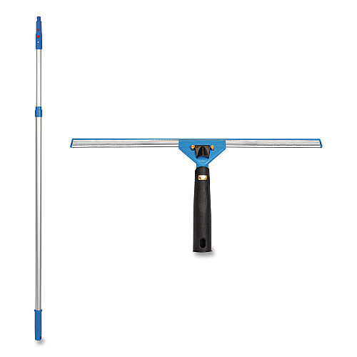 Gritt Commercial Pro Window Washing Kit with Swivel Squeegee and 6 ft Telescopic Pole, 18" Wide Blade, 2/Kit (GRI1306F182P)