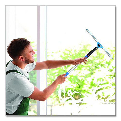 Gritt Commercial Pro Window Washing Kit with Swivel Window Squeegee and 20" Pole, 18" Wide Blade, 2/Kit (GRI131182PK)