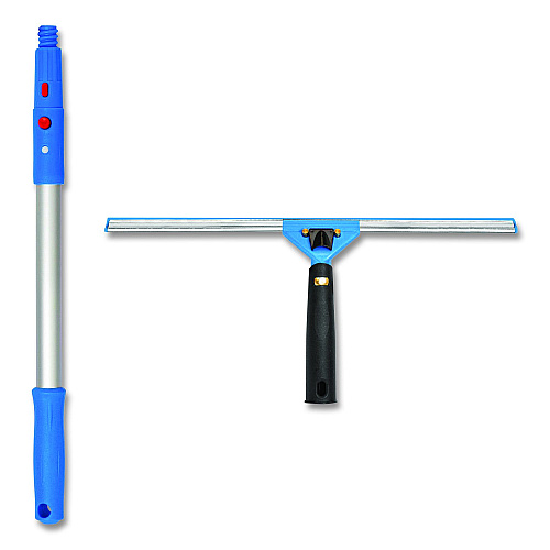 Gritt Commercial Pro Window Washing Kit with Swivel Window Squeegee and 20" Pole, 18" Wide Blade, 2/Kit (GRI131182PK)