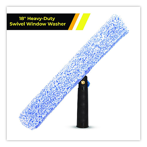 Gritt Commercial Heavy-Duty Swivel Window Washer, 18" Wide Blade (GRI13318)
