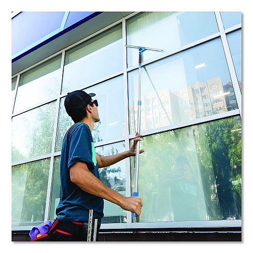 Gritt Commercial Pro Window Washing Kit with 14" Wide Blade Squeegee, Washer, 6 ft Telescopic Pole and 3 gal Heavy-Duty Bucket, 2/Kit (GRI137B6F142)