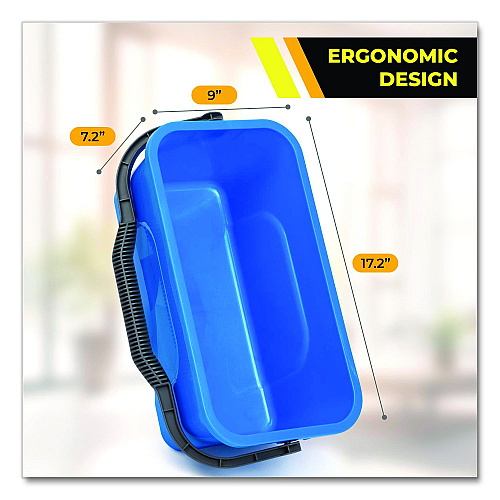 Gritt Commercial Pro Window Washing Kit with 14" Wide Blade Squeegee, Washer, 6 ft Telescopic Pole and 3 gal Heavy-Duty Bucket, 3/Kit (GRI137B6F143)