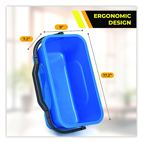 Gritt Commercial Pro Window Cleaning Kit with 14" Squeegee, 14" Washer, 20" Pole and 3 Gallon Heavy-Duty Bucket, 3/Kit (GRI138B3PK)