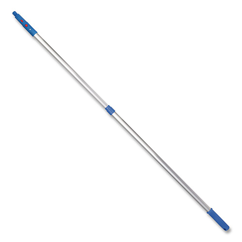 Gritt Commercial 6 ft Telescopic Aluminum Extension Pole with Click/Lock Adapter Cone, 3.5 ft to 6 ft, Blue/Silver, 3/Pack (GRI1066F3PK)