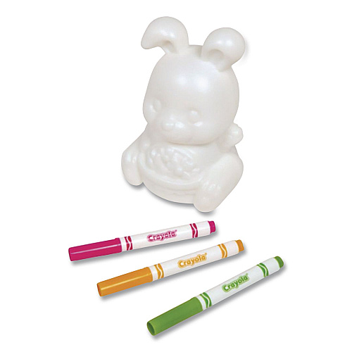 Crayola Light Ups Recolorable Bunny with (3) Ultra-Clean Washable Markers, Ages 4 and Up, 4 Pieces (747643)