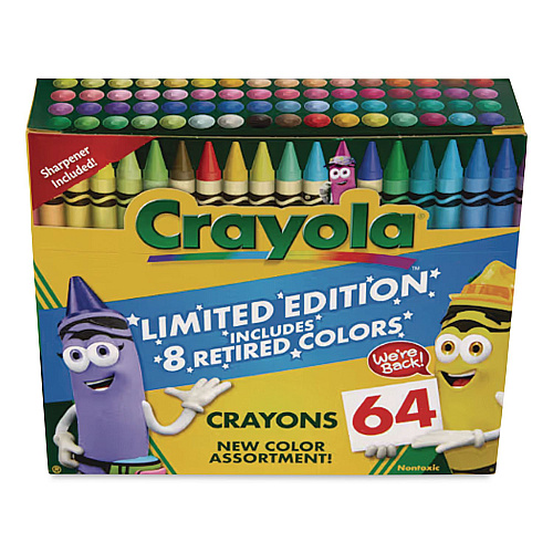 Crayola Limited Edition Collection Crayons, Regular Size, 64 Assorted Colors, 64/Box (523021)