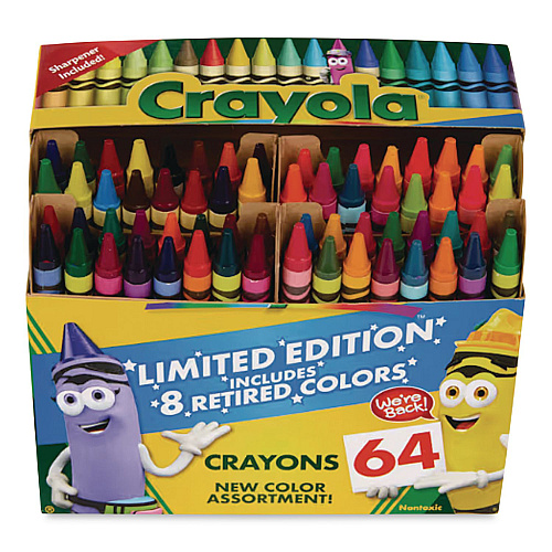 Crayola Limited Edition Collection Crayons, Regular Size, 64 Assorted Colors, 64/Box (523021)