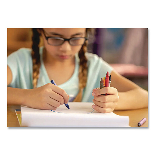 Prang Crayons Made with Soy, Regular Size, 0.37" x 3.7", 8 Assorted Colors, 8/Box (00000)